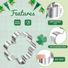6 Pieces St. Patrick's Day Shamrock Cookie Cutter Stainless Steel