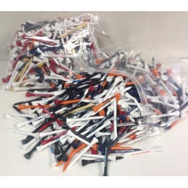 Unbranded 1000 Overrun and Misprinted 2 3/4" Wood Golf Tees, New and Unused Misprint 2x500