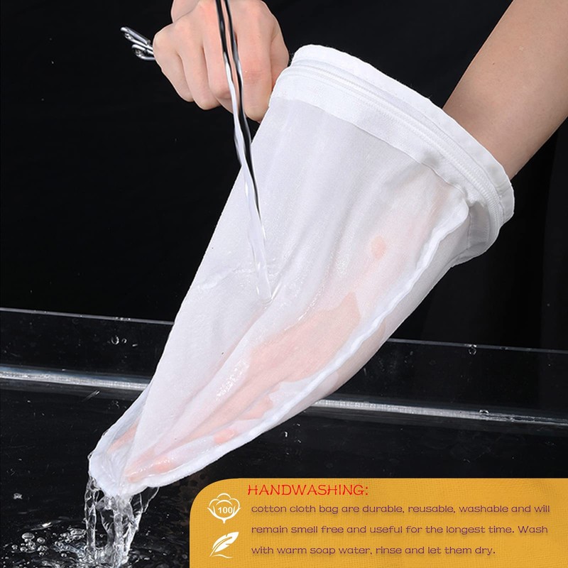 WMKGG Ultra Fine Mesh Strainer Bags, Commercial Grade Reusable Food