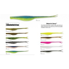 Yum Lures YBS583 Break'N Shad Fishing Bait, Pearl White, 5"