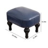 Kelendle Small Foot Stool for Living Room Brown Leather Stool