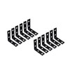 QCAA Angle Bracket Corner Brace Durable Thicker Steel Construction, Black,