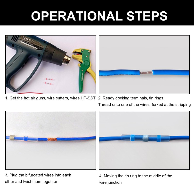 Solder Seal Wire Waterproof Heat Shrink Connectors(30+70pcs),Waterproof Heat Shrink Electrical