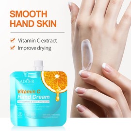 Hand Cream Set, 4 Pack with Vitamin C, Peach, Avocado and Aloe Vera, Refreshing Non-Greasy Formula