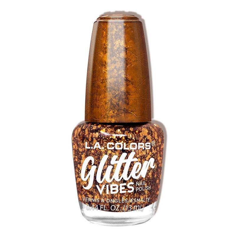 L.A. COLORS Glitter Vibes Nail Polish, Finesse CNL361