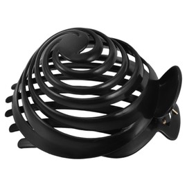 Healeved Black Resin Dome Hair Claw for Women and Nonslip Round Hair Claw Bun Maker for Daily Party