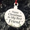 For Best Friend Christmas Tree Decoration Engraved Bauble Gift For