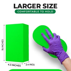 Multi-Purpose Sponges for Cleaning - Lime Green Sponge 10 Pack, Large Sponges for Car Washing, Tile & Grout, Bulk Pack Sponge