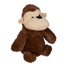 Relaxdays Door Stop Monkey Fabric with Sand Filling Door Buffer Floor Decorative Door Bag Children H x W x D: 26 x 23 x 18 cm Brown