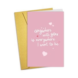 Nchigedy Sweet Anniversary Card for Husband Wife, Valentine's Day Card for Him Her, Romantic Love Card for Fiance Men Women