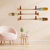 Genuine Leather Curtain Rod Holders 4PK, Brown Leather Wall Straps