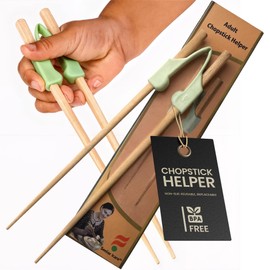 Senior ICare Chopstick Helper - Training Chopsticks for Adults, Beginners, Trainers or Learners, Right or Left Handed - Non-Slip, Reusable, Replaceable