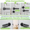 Zengtumy Keyless Entry Door Lock with Fingerprint/Key-Smart Door Lock for
