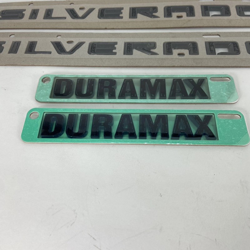 OEM Chevy Silverado Duramax Black Emblems Badge Logo OEM Black