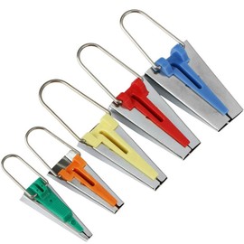 TopHomer 5 Packs Multi-color Fabric Bias Tape Maker Tools DIY Quilting Tools Kit for Fabric Sewing Binding Foot Craft Clips Awl Quilter's Pin