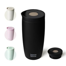BOTTLE BOTTLE Taza de viaje aislada de 500ml con tapa a presión(Negro)