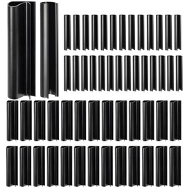 60PCS Winter Pool Cover Clips for Above Ground Pool Covers-2 Shapes Pool Clips Pool Cover Clamps 4.7 inch Pool Wind Guard Clips Pool Black Securing Cover Clip for Swimming Pool with Metal Railing