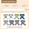 Bufanda de Cuello Seda 8 Piezas Bufandas para Mujer Multipurpose