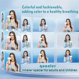 Soft Silicone Inhaler Spacers for Adults and Kids - Fun and Colorful Nessi OTC Spacer (Adult-Blue)