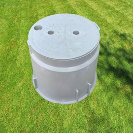 (Dia 10" * 1 Pack) Yariwiz 10 inch Underground Electrical Junction Box In Ground Inground Splice Pull Quazite Plastic Boxes