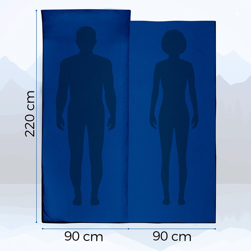 MIQIO® 2-in-1 Sleeping Bag Ultra Light with Full Zip (Left