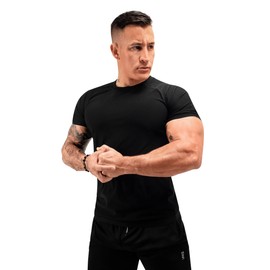 FUXERT Sauna Shirt for Men Sweat Sauna Suit for Gym Exercise Compression Shirt Workout Shapewear (BG XL)