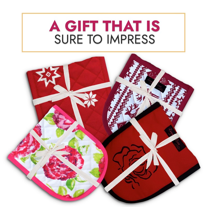 Ragged Rose Double Oven Gloves - 84 cm x 18