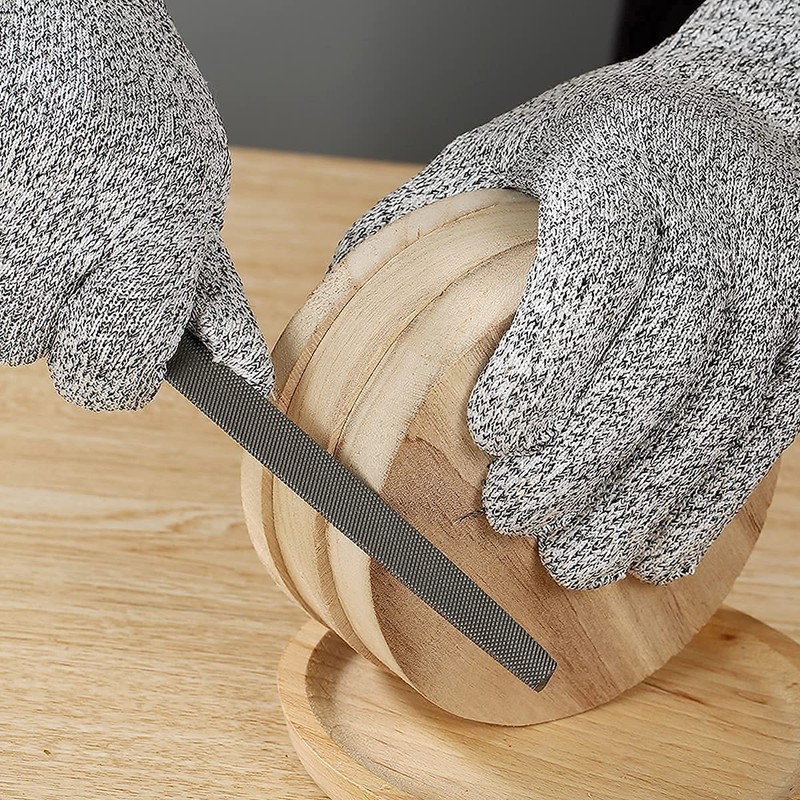 RUFCRIL 3 Pairs Cut Resistant Gloves Food Grade, LEVEL 5