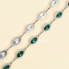 Iluvatar green glass diamond chain belt metal diamond belt women's