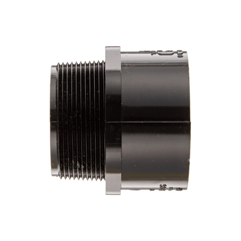 Spears 436-B Series PVC Pipe Fitting, Adapter, Schedule 40, Black,