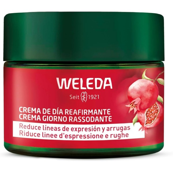 WELEDA Organic Firming Day Cream - Natural Cosmetics Natural Anti Ageing Face Cream with Pomegranate Seed Oil & Maca Peptides Moisturising Cream Reduces Wrinkles & Increases Elasticity/Elasticity (1