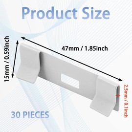 30 Pcs Vertical Blind Repair Vane Savers, White Blind Repair Clip Vertical Blind Repair Tabs, Window Blinds Replacement