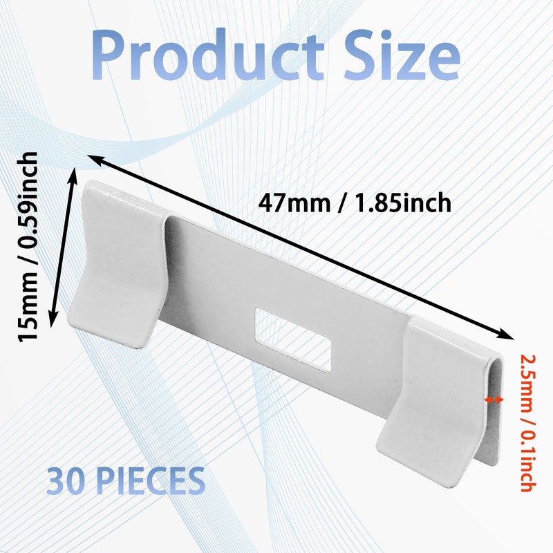 30 Pcs Vertical Blind Repair Vane Savers, White Blind Repair