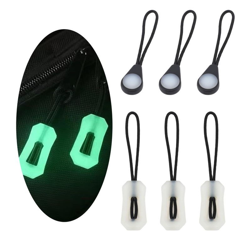 24Pcs Self Luminous Zipper Pulls,Zipper Puller Head Glow in The