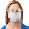 Full Face Protective Shield Visor, Face Shield with Glasses Transparent
