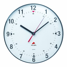 Alba Wall Clock, ABS, White, L x 25 cm W, HORCLAS