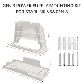 FTWMEME Starlink Router Mount - ABS Starlink Wall Mount for Gen 3 V3 Routers and Power Adapters, Starlink Gen 3 Mount, Starlink Internet Kit Satellite, Ideal for Wall, Home Office, or RV Setup