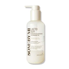SOME BY MI Lacto Soy Sebum & Blackhead Cleansing Oil – 6.76oz, 200ml – Korean Vegan Makeup-Removing Oil Cleanser with Soybean Extract & Serine – Deep Cleansing for Blackheads & Pore – Korean Skin Care