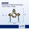 SIGMA ENGINEERED SOLUTIONS ProConnex 41309 Ground Clamp 1/2" - 1"