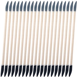 Pndeyo 20pcs Double End Sanding Sticks, 150/280 Grit Fine Matchsticks Sanding Twigs for Tight Spaces Wood, 5.5x0.2in Detailing Polishing Sanding Tools for Plastic Models Wood Hobby- Black & Gray