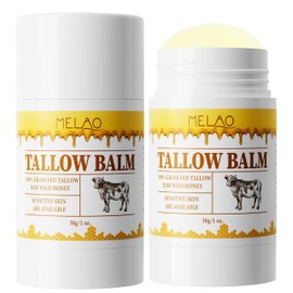 BAISEN DIARY Tallow Balm Stick - Multi-Purpose Moisture Stick for Face & Body, Tallow and Honey Balm for Dry Skin, Lips & Cuticles, Soothing & Hydrating, Beef Tallow Moisturizer