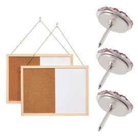 ECSiNG Pack of 80 1.2 x 1 cm Colourful Drawing Pins with Diamonds Decorative Coloured Drawing Pins with Diamonds for Pin Board Decoration and for Attaching Notes