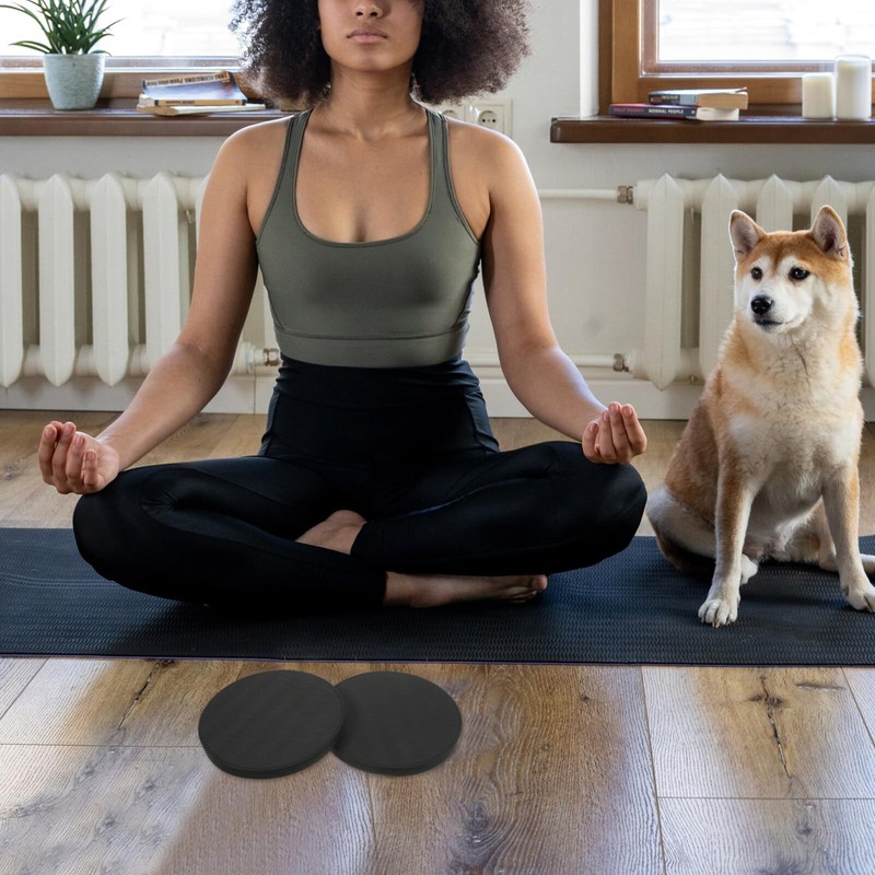 Vorcool 2 Pieces Knee Mats, Thick Yoga Pillows, Round for