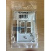 Leviton Cat 41080-4WP Quickport Single-Gang Wall-plate, 4-Port, White Face-plate
