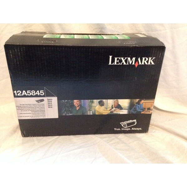 Lexmark 12A5845 Optra T610 T612 T614 T616 Toner Cartridge (Black) in Retail Packaging