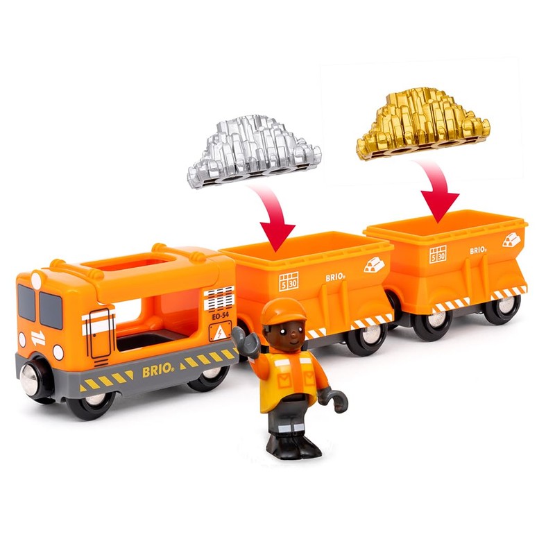 BRIO World Cargo Train for Kids Age 3 Years Up