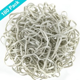 Large Rubber Bands 180 Pieces Heavy Duty Large Rubber Bands Strong Elastic Bands for Office Supply, File Folders, Garbage Cans, 8 Inches (White)