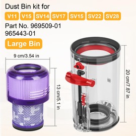 RUKHOOL RUKHOOL Staubbeh?lter f??r Dyson V11 V15 Beh?lter Filter Ersatzteile SV14 SV17 SV15 SV22 SV28 Zubeh?r Staubsauger Auffangbeh?lter Ersatzfilter Ersatzbeh?lter Staubeimer M??lleimer Staub Abfallbeh?lter