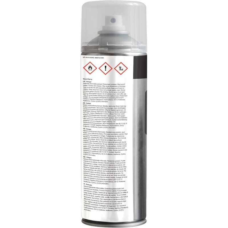 JENOLITE Waxoil Rust Prevention Aerosol, Car/Bike/Motorcycle Corrosion Protection Spray 500ml