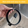 YOLCAR 2 Pack Black Nonstick Silicone Egg Rings, Upgraded Leak-proof